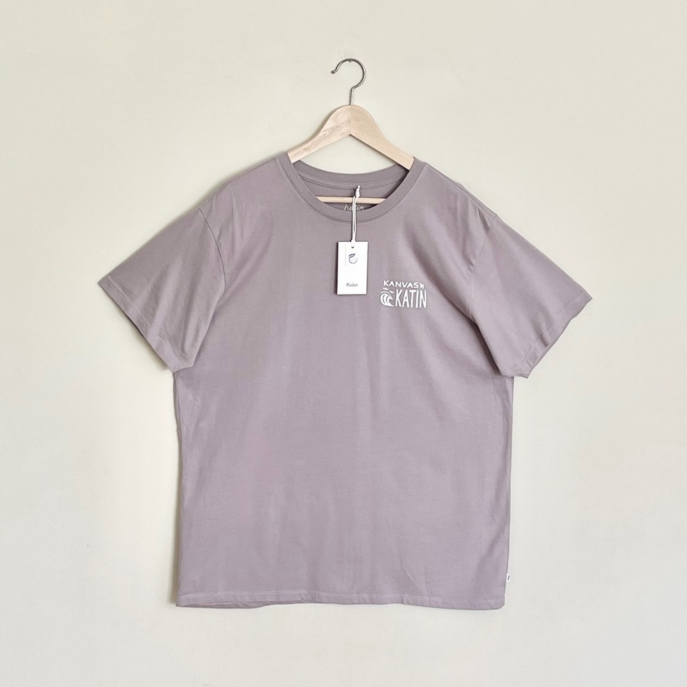 NEW Katin Surfside Wave Graphic Mauve Organic T Shirt Men’s size XL